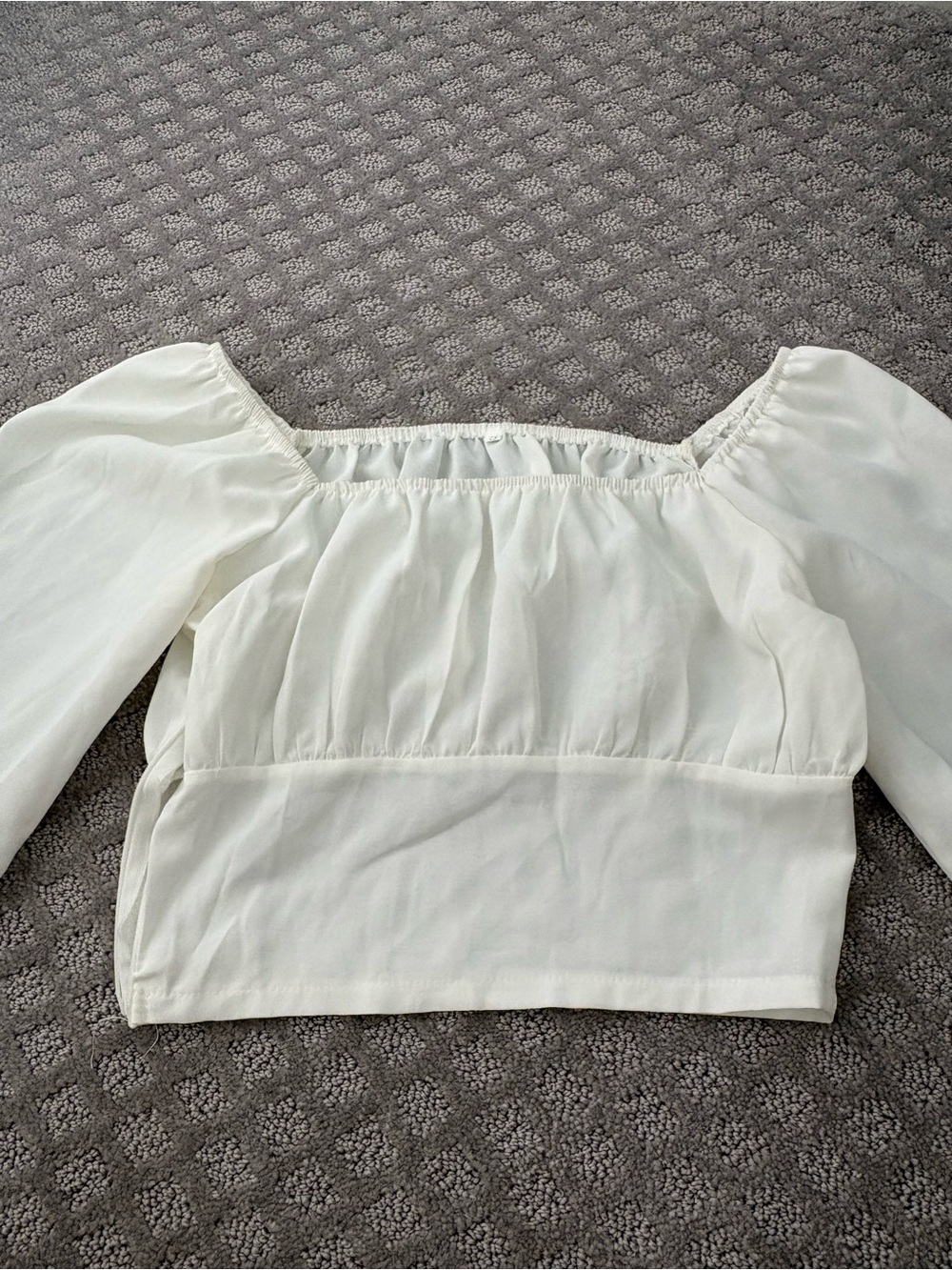 White Off-Shoulder Peasant Blouse Women’s Size Small